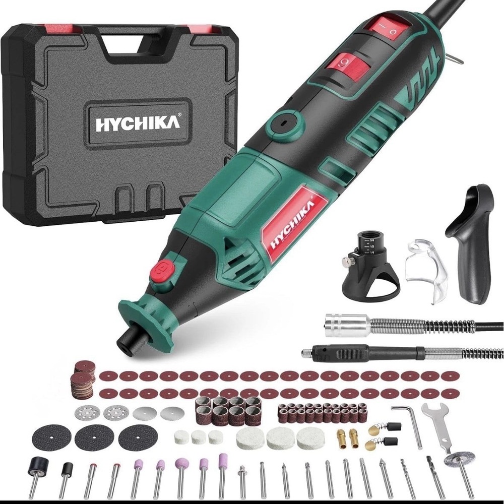 HYCHIKA Rotary Tool, Variable Speed Rotary Tool Kit with Flex Shaft, 173pcs
